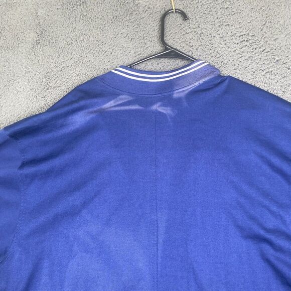 Nike Men's Size L Blue Windbreaker Short Sleeve Spellout Full Zip Vintage 2000's - Picture 11 of 12
